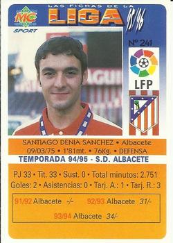 1995-96 Mundicromo Sport Las Fichas de La Liga #241 Santi Back