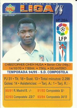 1995-96 Mundicromo Sport Las Fichas de La Liga #284 Ohen Back