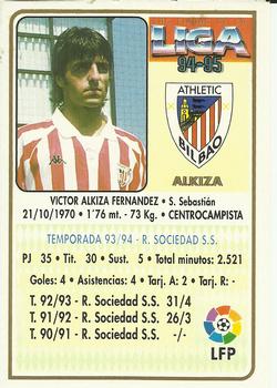 1994-95 Mundicromo Sport Las Fichas de La Liga - Ultima Hora #87 Alkiza Back