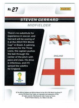 2014 Panini Prizm FIFA World Cup Brazil - Cup Captains #27 Steven Gerrard Back