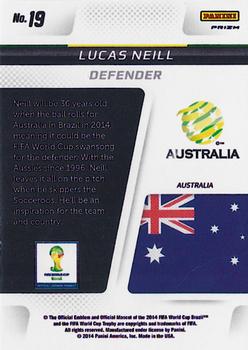 2014 Panini Prizm FIFA World Cup Brazil - Cup Captains Prizms #19 Lucas Neill Back