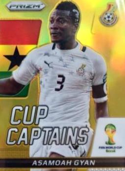 2014 Panini Prizm FIFA World Cup Brazil - Cup Captains Prizms Gold #2 Asamoah Gyan Front