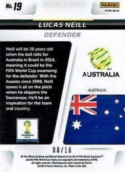 2014 Panini Prizm FIFA World Cup Brazil - Cup Captains Prizms Gold #19 Lucas Neill Back