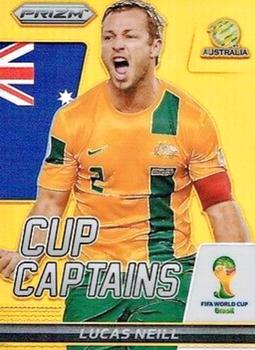 2014 Panini Prizm FIFA World Cup Brazil - Cup Captains Prizms Gold #19 Lucas Neill Front