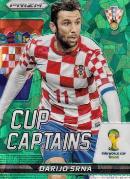2014 Panini Prizm FIFA World Cup Brazil - Cup Captains Prizms Green Crystal #6 Darijo Srna Front
