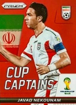 2014 Panini Prizm FIFA World Cup Brazil - Cup Captains Prizms Red #15 Javad Nekounam Front