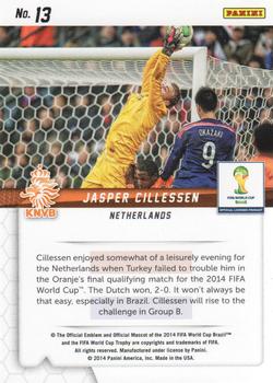 2014 Panini Prizm FIFA World Cup Brazil - Guardians #13 Jasper Cillessen Back