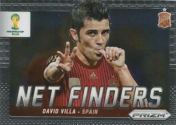 2014 Panini Prizm FIFA World Cup Brazil - Net Finders #22 David Villa Front