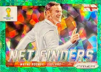 2014 Panini Prizm FIFA World Cup Brazil - Net Finders Prizms Green Crystal #9 Wayne Rooney Front