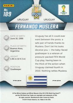 2014 Panini Prizm FIFA World Cup Brazil - Prizms #189 Fernando Muslera Back