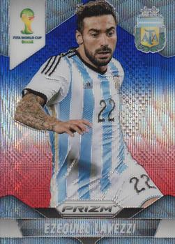2014 Panini Prizm FIFA World Cup Brazil - Prizms Blue and Red Blue Wave #10 Ezequiel Lavezzi Front