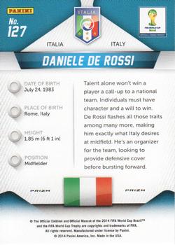 2014 Panini Prizm FIFA World Cup Brazil - Prizms Red, White and Blue Power Plaid #127 Daniele De Rossi Back