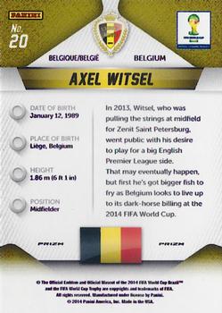 2014 Panini Prizm FIFA World Cup Brazil - Prizms Red, White and Blue Power Plaid #20 Axel Witsel Back