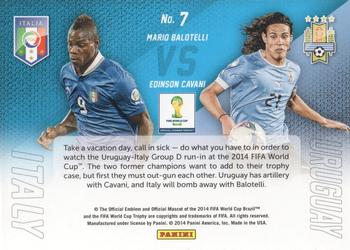 2014 Panini Prizm FIFA World Cup Brazil - World Cup Matchups #7 Edinson Cavani / Mario Balotelli Back