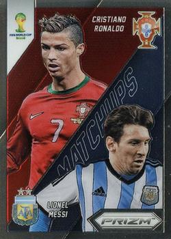 2014 Panini Prizm FIFA World Cup Brazil - World Cup Matchups #19 Cristiano Ronaldo / Lionel Messi Front