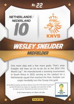 2014 Panini Prizm FIFA World Cup Brazil - World Cup Stars #22 Wesley Sneijder Back