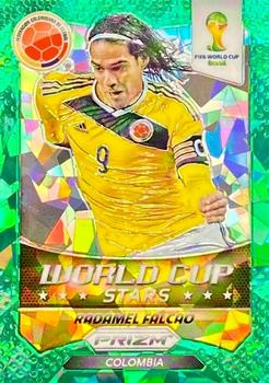 2014 Panini Prizm FIFA World Cup Brazil - World Cup Stars Prizms Green Crystal #10 Radamel Falcao Front
