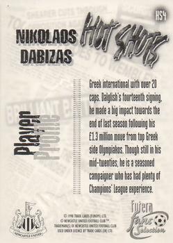 1999 Futera Newcastle United Fans' Selection - Hot Shots #HS4 Nikolaos Dabizas Back