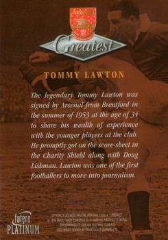 1999 Futera Platinum Arsenal Greatest #NNO Tommy Lawton Back