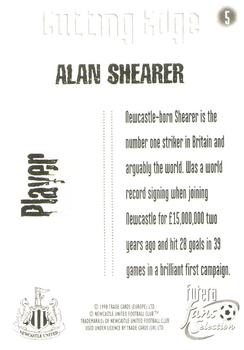 1999 Futera Newcastle United Fans' Selection - Foil #5 Alan Shearer Back