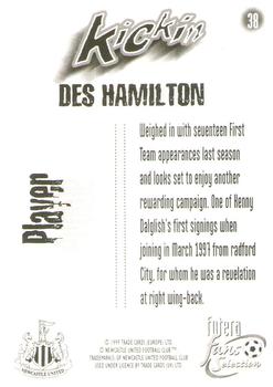 1999 Futera Newcastle United Fans' Selection - Foil #38 Des Hamilton Back