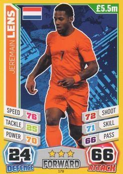2014 Topps Match Attax England World Cup #179 Jeremain Lens Front