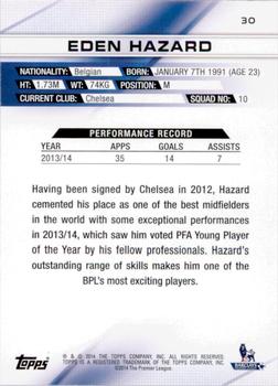 2014 Topps Premier Gold #30 Eden Hazard Back