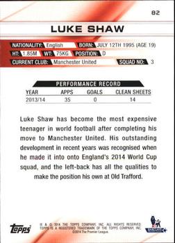 2014 Topps Premier Gold #82 Luke Shaw Back