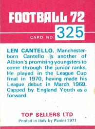1971-72 Panini Football 72 #325 Len Cantello Back