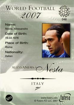 2007 Futera World Football Foil #46 Alessandro Nesta Back
