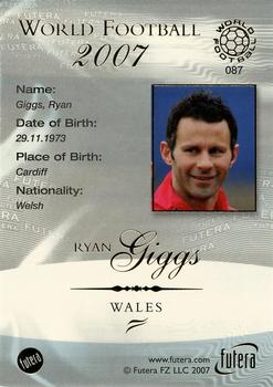 2007 Futera World Football Foil #87 Ryan Giggs Back