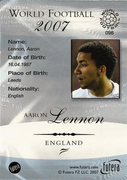 2007 Futera World Football Foil #98 Aaron Lennon Back