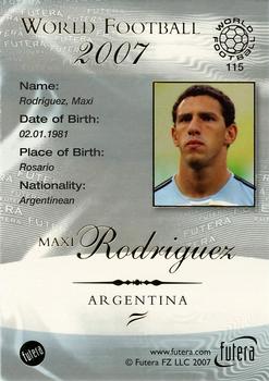 2007 Futera World Football Foil #115 Maxi Rodriguez Back