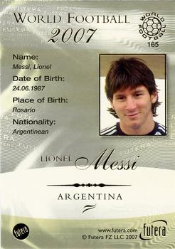 2007 Futera World Football Foil #165 Lionel Messi Back