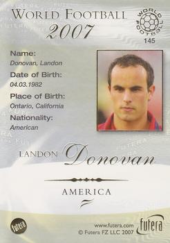 2007 Futera World Football Foil #145 Landon Donovan Back