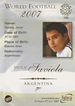2007 Futera World Football Foil #180 Javier Saviola Back