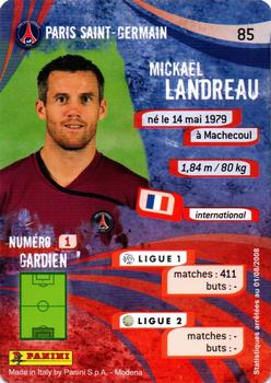 2009 Panini Foot Cards #85 Mickaël Landreau Back