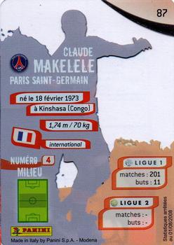 2009 Panini Foot Cards #87 Claude Makelele Back