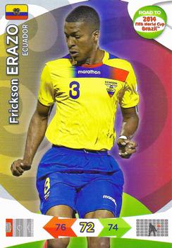 2013 Panini Adrenalyn XL Road to 2014 FIFA World Cup Brazil - Team Update Ecuador #NNO Frickson Erazo Front