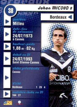 1998-99 DS France #38 Johan Micoud Back