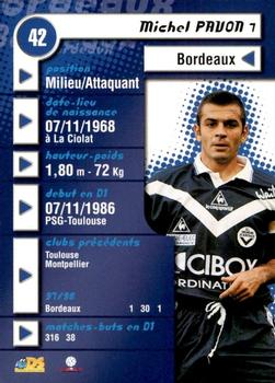 1998-99 DS France #42 Michel Pavon Back