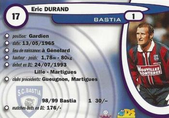 1999-00 DS France Foot #17 Eric Durand Back