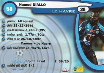 1999-00 DS France Foot #58 Hamed Diallo Back