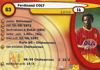 1999-00 DS France Foot #63 Ferdinand Coly Back