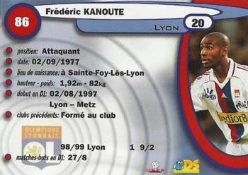 1999-00 DS France Foot #86 Frederic Kanoute Back