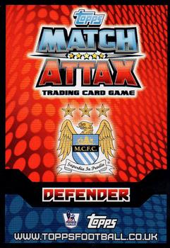 2014-15 Topps Match Attax Premier League #169 Aleksandar Kolarov Back