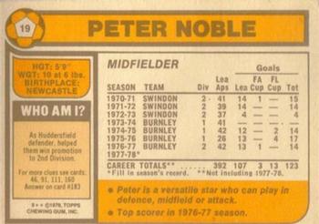 1978-79 Topps #19 Peter Noble Back