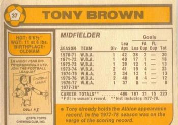 1978-79 Topps #37 Tony Brown Back