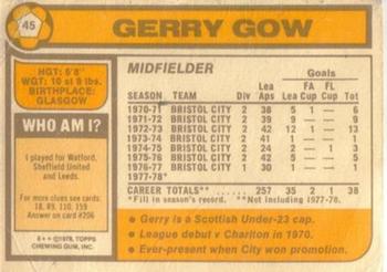 1978-79 Topps #45 Gerry Gow Back