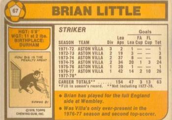 1978-79 Topps #67 Brian Little Back